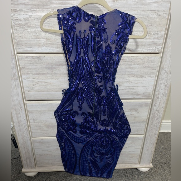 Beautiful Royal Blue Custom made dress - Picture 2 of 4